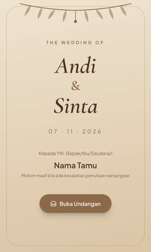 Contoh template Rustic Kayu